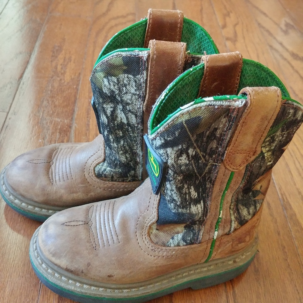 John Deere cowboy work boots boys hunting boots
